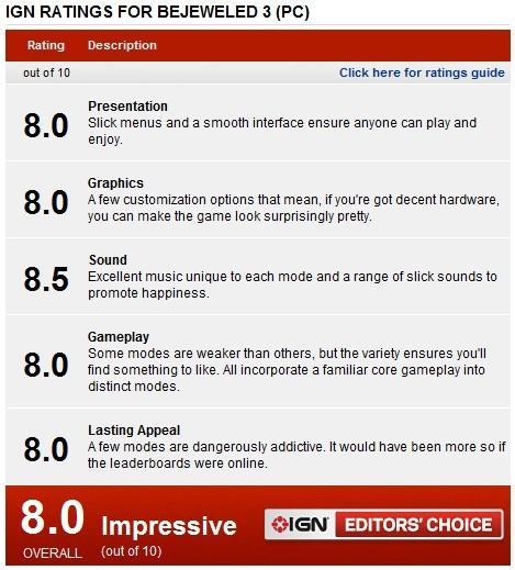 [单机家用机]经典休闲游戏《宝石迷阵3》获IGN 8.0评分